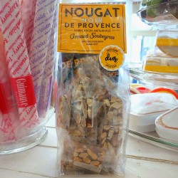 Black nougat from Provence in foil