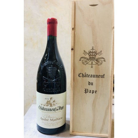 Jéroboam red wine 2019 Domaine André Mathieu - 300cl with its wooden box