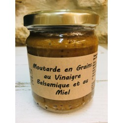 Grain mustard with balsamic vinegar and honey