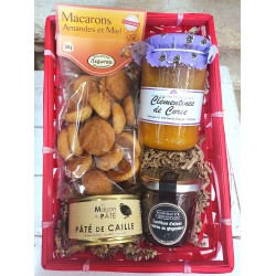 Corbeille cadeau Macarons de Provence